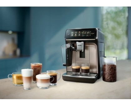 Кофемашина Philips Series 3300 1.8л, зерно + молоко, автомат.капучинатор, дисплей, авторецептов - 6, черный