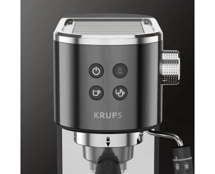 Кофеварка Krups рожковая Virtuoso + 1л, молотый, 15 бар, черный Кофеварка Krups рожковая Virtuoso + 1л, молотый, 15 бар, черный