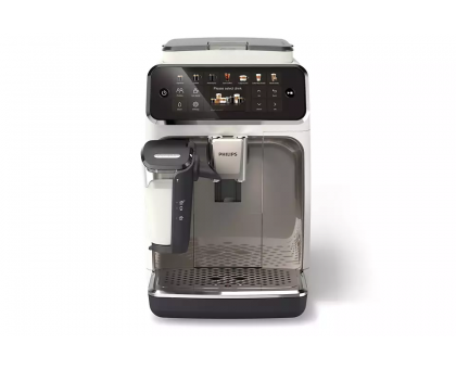Кавомашина Philips Series 4400 LatteGo, 1.8л, зерно+мелена, автомат.капуч, дисплей, авторецептів -12, біло-срібна
