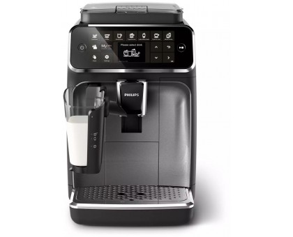 Кавомашина Philips Series 4300 LatteGo, 1.9л, зерно+мелена, автомат.капуч, дисплей, авторецептів -8, чорний Кавомашина Philips Series 4300 LatteGo, 1.9л, зерно+мелена, автомат.капуч, дисплей, авторецептів -8, чорний