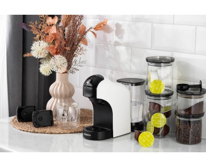 Кавоварка Ardesto капсульна, 0.8л, капсули Nespresso, Nescafe Dolce Gusto, мелена кава, сенсорне керування, білий Кавоварка Ardesto капсульна, 0.8л, капсули Nespresso, Nescafe Dolce Gusto, мелена кава, сенсорне керування, білий