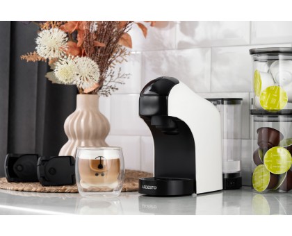 Кавоварка Ardesto капсульна, 0.8л, капсули Nespresso, Nescafe Dolce Gusto, мелена кава, сенсорне керування, білий Кавоварка Ardesto капсульна, 0.8л, капсули Nespresso, Nescafe Dolce Gusto, мелена кава, сенсорне керування, білий