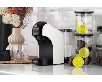 Кавоварка Ardesto капсульна, 0.8л, капсули Nespresso, Nescafe Dolce Gusto, мелена кава, сенсорне керування, білий Кавоварка Ardesto капсульна, 0.8л, капсули Nespresso, Nescafe Dolce Gusto, мелена кава, сенсорне керування, білий