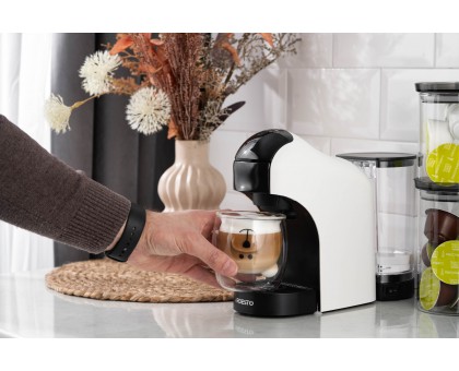 Кавоварка Ardesto капсульна, 0.8л, капсули Nespresso, Nescafe Dolce Gusto, мелена кава, сенсорне керування, білий Кавоварка Ardesto капсульна, 0.8л, капсули Nespresso, Nescafe Dolce Gusto, мелена кава, сенсорне керування, білий