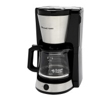 Кофеварка Russell Hobbs  капельная  Heaton, 1.25л, молотый, черно-серебристый