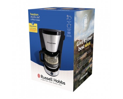 Кавоварка Russell Hobbs Heaton, 1.25л, мелена, чорно-срібний