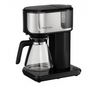 Кофеварка Russell Hobbs  капельная  Attentiv, 1.25л, молотый, черно-серебристый
