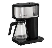 Кофеварка Russell Hobbs  капельная  Attentiv, 1.25л, молотый, черно-серебристый