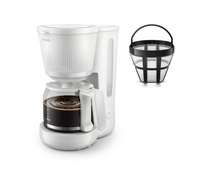 Кавоварка Philips крапельна 3000 Series, 1.38л, мелена, підтримка температури, білий Кавоварка Philips крапельна 3000 Series, 1.38л, мелена, підтримка температури, білий