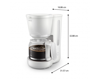 Кавоварка Philips крапельна 3000 Series, 1.38л, мелена, підтримка температури, білий Кавоварка Philips крапельна 3000 Series, 1.38л, мелена, підтримка температури, білий