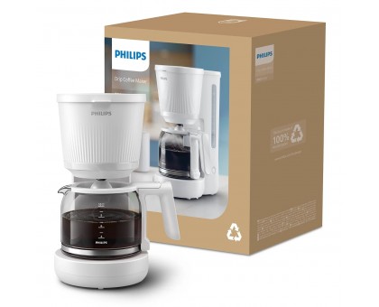 Кавоварка Philips крапельна 3000 Series, 1.38л, мелена, підтримка температури, білий Кавоварка Philips крапельна 3000 Series, 1.38л, мелена, підтримка температури, білий