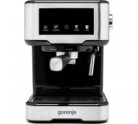 Кавоварка Gorenje ріжкова 1.5л, мелена, ручний капучинатор, нерж