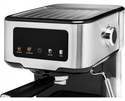 Кавоварка Gorenje ріжкова 1.5л, мелена, ручний капучинатор, нерж