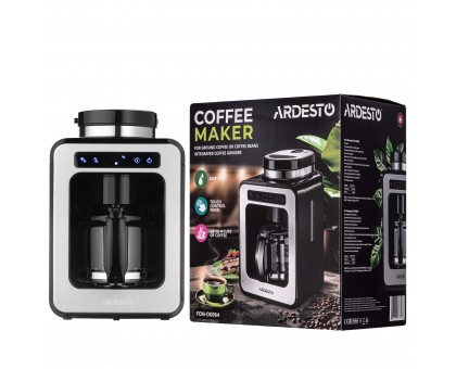 Кофеварка Ardesto капельная 0.5л, зерно + молотый, дисплей, серебристо-черный Кофеварка Ardesto капельная 0.5л, зерно + молотый, дисплей, серебристо-черный