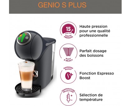 Кавоварка Krups капсульна Dolce Gusto Genio S Plus 0.8л, капсули, сенcорне керування, темно-сірий Кавоварка Krups капсульна Dolce Gusto Genio S Plus 0.8л, капсули, сенcорне керування, темно-сірий