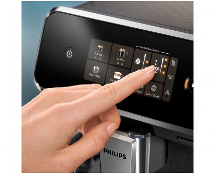 Кофемашина Philips Series 2300 LatteGo, 1.8л, зерно+мол., автомат.капуч, дисплей, авторецептов -4, черный