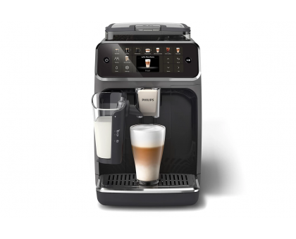 Кофемашина Philips Series 5500, 1.8л, зерно+мол., автомат.капуч, дисплей, авторецептов -22, холодн. кафе, серебристо-черный