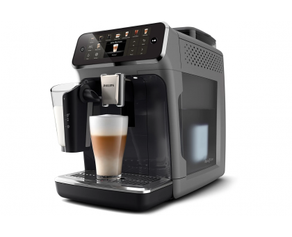Кофемашина Philips Series 5500, 1.8л, зерно+мол., автомат.капуч, дисплей, авторецептов -22, холодн. кафе, серебристо-черный