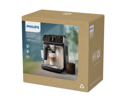 Кофемашина Philips Series 5500, 1.8л, зерно+мол., автомат.капуч, дисплей, авторецептов -22, холодн. кафе, серебристо-черный