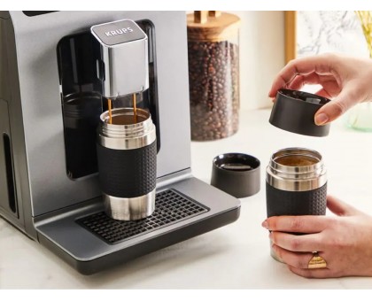 Кофемашина Krups Evidence Hot & Cold 2.3л, зерно, автомат.капучинатор, OLED диспл, авторецептов - 18, серо - черный Кофемашина Krups Evidence Hot & Cold 2.3л, зерно, автомат.капучинатор, OLED диспл, авторецептов - 18, серо - черный