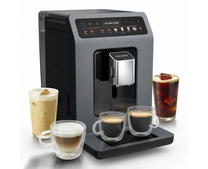 Кофемашина Krups Evidence Hot & Cold 2.3л, зерно, автомат.капучинатор, OLED диспл, авторецептов - 18, серо - черный Кофемашина Krups Evidence Hot & Cold 2.3л, зерно, автомат.капучинатор, OLED диспл, авторецептов - 18, серо - черный
