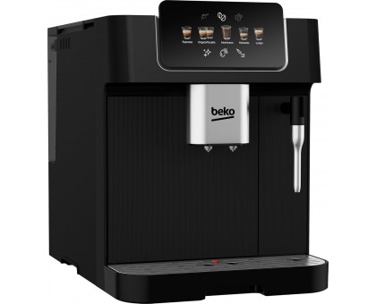 Кофемашина Beko 2.0л, зерно + молоко, ручной капучинатор, авторецептов - 5, черный
