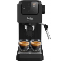 Кофеварка Beko рожковая 1.1л, молотый, ручной капучинатор, подогрев чашек, авторецептов - 5, дисплей, черный