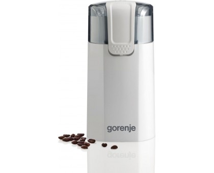 Кофемолка Gorenje SMK150WI роторная 150Вт, объем зерен-60г, 3 степени помола, пластик/металл, белый