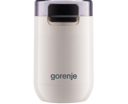 Кофемолка Gorenje SMK150SW роторная 150Вт, объем зерен-45г, 3 степени помола, пластик/металл, белый