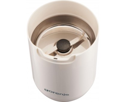 Кофемолка Gorenje SMK150SW роторная 150Вт, объем зерен-45г, 3 степени помола, пластик/металл, белый