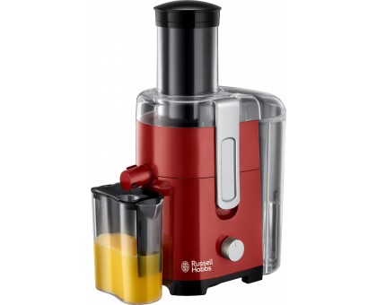 Соковыжималка Russell Hobbs Desire центробежная 550Вт, чаша-0.75л, жмых-2л, пластик, красно-черный