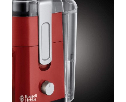 Соковыжималка Russell Hobbs Desire центробежная 550Вт, чаша-0.75л, жмых-2л, пластик, красно-черный
