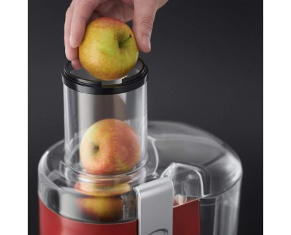 Соковыжималка Russell Hobbs Desire центробежная 550Вт, чаша-0.75л, жмых-2л, пластик, красно-черный