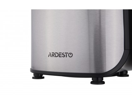 Соковыжималка Ardesto шнековая 200Вт, чаша-0.6л, жмых-0.6л, пластик/металл, серебристо-черный Соковыжималка Ardesto шнековая 200Вт, чаша-0.6л, жмых-0.6л, пластик/металл, серебристо-черный