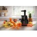 Соковыжималка Tefal Juiceo шнековая 150Вт, чаша-0.8л, жмых-0.8л, насадка для цитрусовых, пластик, черно-крассный