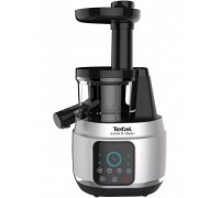 Соковыжималка Tefal Juice&Clean шнековая 150Вт, чаша-0.8л, жмых-0.8л, пластик, серебристо-черный