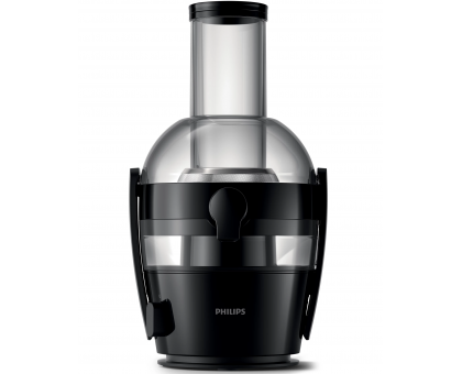 Соковитискач Philips Viva Collection відцентрований 800Вт, чаша-2л, жмих-1.2л, жолоб на ціле яблуко, пластик, чорний Соковитискач Philips Viva Collection відцентрований 800Вт, чаша-2л, жмих-1.2л, жолоб на ціле яблуко, пластик, чорний