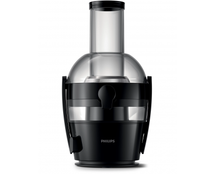 Соковитискач Philips Viva Collection відцентрований 800Вт, чаша-2л, жмих-1.2л, жолоб на ціле яблуко, пластик, чорний Соковитискач Philips Viva Collection відцентрований 800Вт, чаша-2л, жмих-1.2л, жолоб на ціле яблуко, пластик, чорний