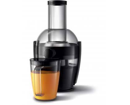 Соковитискач Philips Viva Collection відцентрований 800Вт, чаша-2л, жмих-1.2л, жолоб на ціле яблуко, пластик, чорний Соковитискач Philips Viva Collection відцентрований 800Вт, чаша-2л, жмих-1.2л, жолоб на ціле яблуко, пластик, чорний