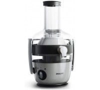 Соковыжималка Philips Avance Collection центробежная 1200Вт, чаша-1л, жмых-2.1л, желоб на целое яблоко, пластик/металл, серебристый
