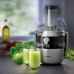 Соковитискач Philips Avance Collection відцентрований 1200Вт, чаша-1л, жмих-2.1л, жолоб на ціле яблуко, пластик/метал, сріблястий