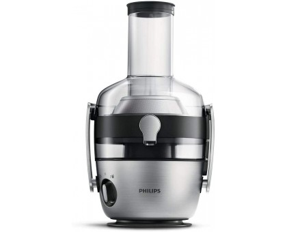 Соковитискач Philips Avance Collection відцентрований 1200Вт, чаша-1л, жмих-2.1л, жолоб на ціле яблуко, пластик/метал, сріблястий