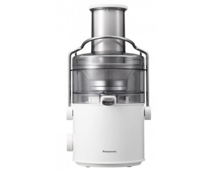 Соковыжималка Panasonic центробежная 1000Вт, чаша-1.5л, жмых-2л, желоб на целое яблоко, пластик/металл, белый Соковыжималка Panasonic центробежная 1000Вт, чаша-1.5л, жмых-2л, желоб на целое яблоко, пластик/металл, белый