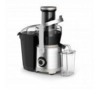 Соковитискач Tefal Nutri XXL відцентрований 1000Вт, чаша-0.8л, жмих-2.2л, жолоб на ціле яблуко, пластик/метал, чорний-нержавіюча сталь