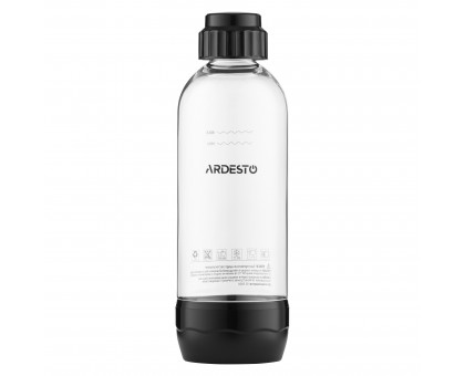Пляшка для сифону Ardesto 1л, пластик, прозорий