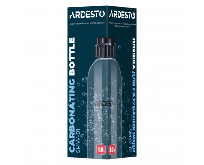 Пляшка для сифону Ardesto 1л, пластик, прозорий