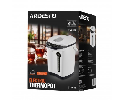 Термопот Ardesto 6л, пластик,  серо-чорный