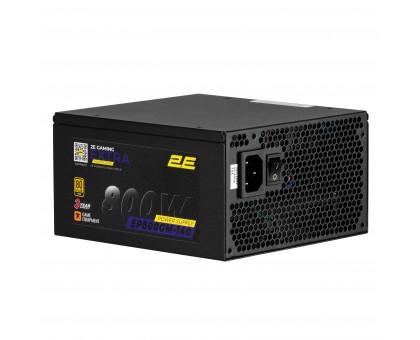 Блок питания 2E GAMING Extra Power (800W), >90% 80+ Gold, 140мм, 1xMB 24pin(20+4), 2xCPU 8pin(4+4), 3xMolex, 6xSATA, 4xPCIe 8pin(6+2), Modular Блок питания 2E GAMING Extra Power (800W), >90% 80+ Gold, 140мм, 1xMB 24pin(20+4), 2xCPU 8pin(4+4), 3xMolex, 6xSATA, 4xPCIe 8pin(6+2), Modular