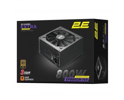 Блок питания 2E GAMING Extra Power (800W), >90% 80+ Gold, 140мм, 1xMB 24pin(20+4), 2xCPU 8pin(4+4), 3xMolex, 6xSATA, 4xPCIe 8pin(6+2), Modular Блок питания 2E GAMING Extra Power (800W), >90% 80+ Gold, 140мм, 1xMB 24pin(20+4), 2xCPU 8pin(4+4), 3xMolex, 6xSATA, 4xPCIe 8pin(6+2), Modular