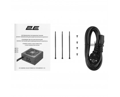 Блок живлення 2E GAMING Solid Power (650W), >85%, 80+ Bronze, 120мм, 1xMB 24pin(20+4), 2xCPU 8pin(4+4), 3xMolex, 6xSATA, 4xPCIe 8pin(6+2), Semi Modular Блок живлення 2E GAMING Solid Power (650W), >85%, 80+ Bronze, 120мм, 1xMB 24pin(20+4), 2xCPU 8pin(4+4), 3xMolex, 6xSATA, 4xPCIe 8pin(6+2), Semi Modular